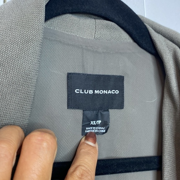 Club Monaco Gray Textured long vest Blazer - 0 - silk - Picture 2 of 5